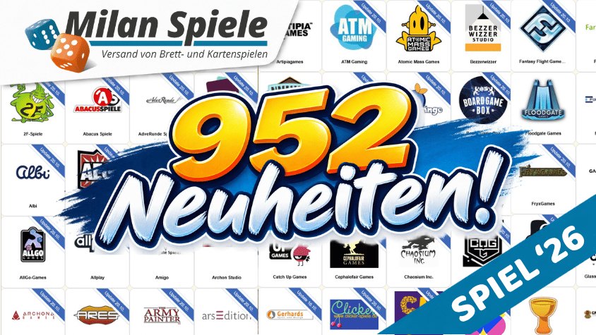SPIEL ’26 - schon 956 Neuheiten bei Milan Spiele!