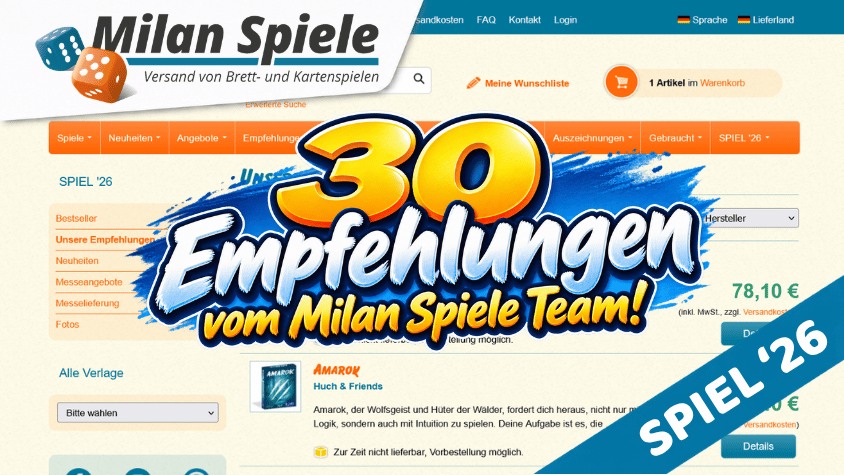 Unsere 30 Empfehlungen zur SPIEL ’26!