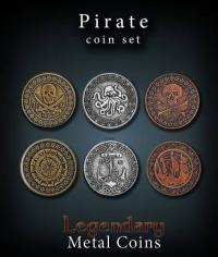 Legendary Metall Münzen Set Piraten