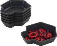 6er-Pack Shell Tokenhalter/Schälchen SCHWARZ