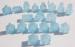 Carcassonne: Meeple - komplettes Spielfiguren-Set (19 Figuren) FROZEN Hellblau