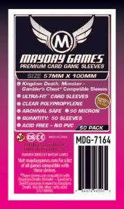 Premium Kingdom Death Gambler\'s Chest Compatible Sleeves (50pcs) 57mm x 100mm - 7164